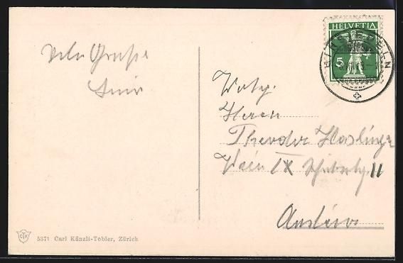 Cartoline postali: Einsiedeln, Ortsansicht mit Bergpanorama – Usato da Berlin venduto da bartko-reher 1