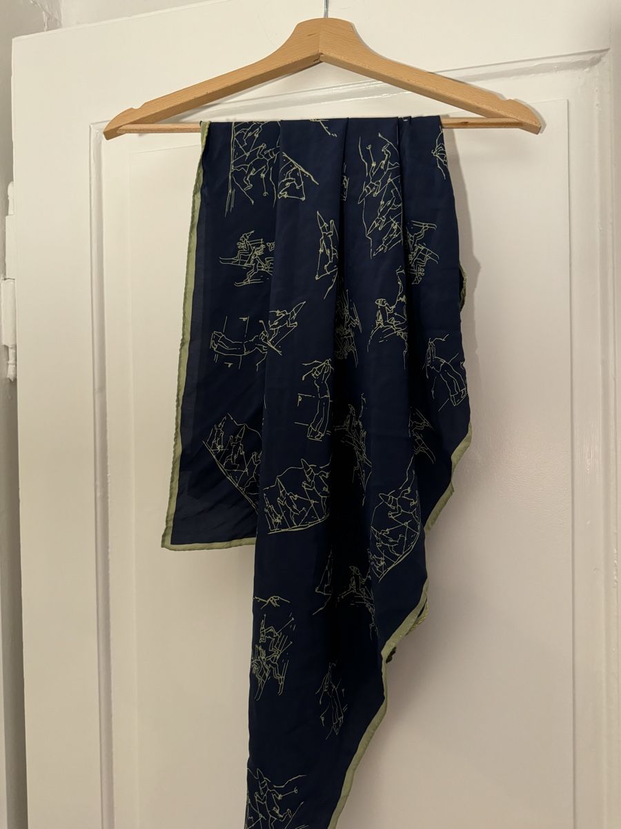 Foulard & Sciarpe: Seidenschal, Skifahrer - Motiv – Nuovo (secondo la descrizione) da Zürich venduto da chr_lgh5 3