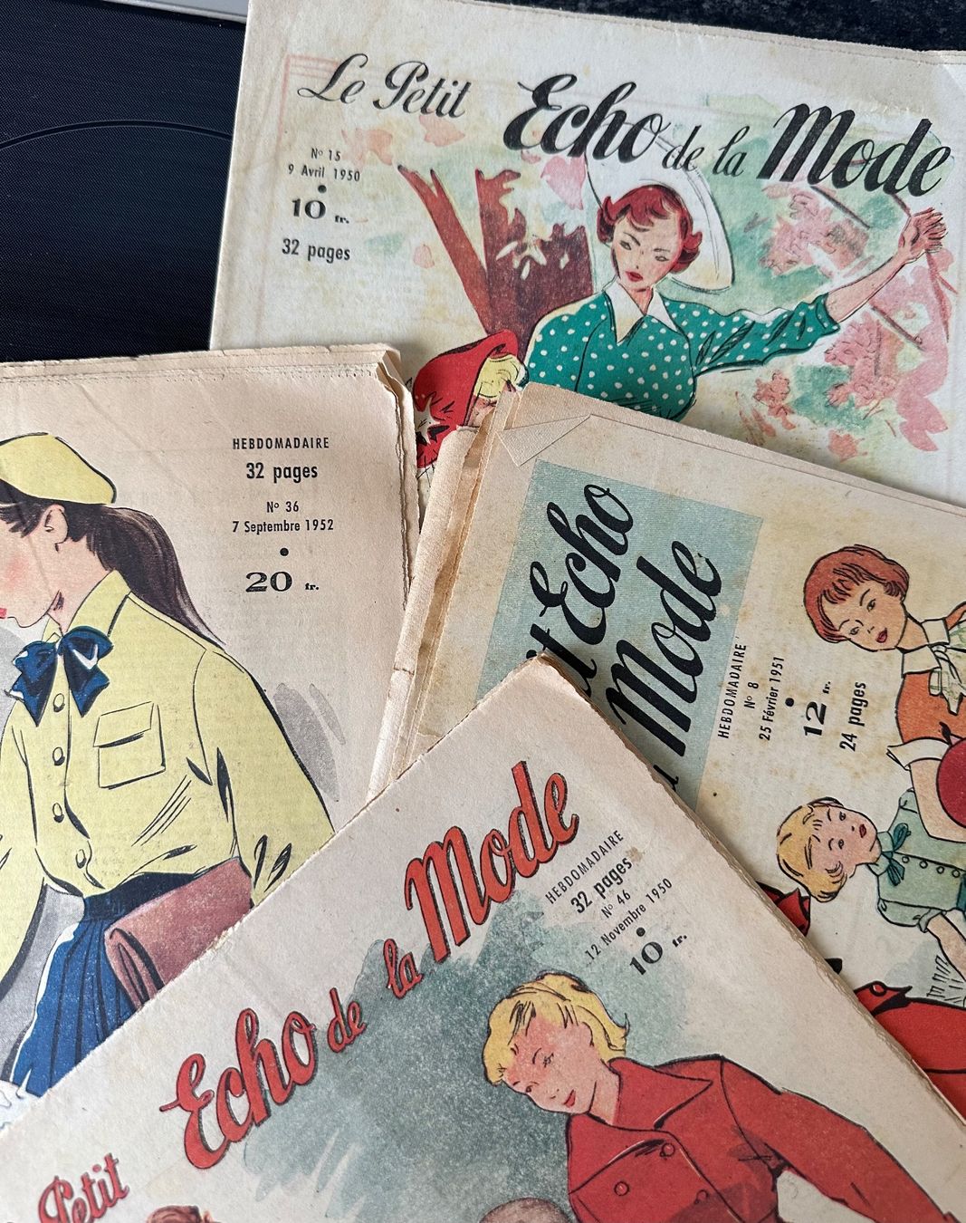 Cartamodelli: 4x REVUE LE PETIT ECHO DE LA MODE 50er Jahre – Usato da Zürich venduto da brazerola 2