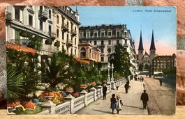 LUZERN - Hotel Schweizerhof - Strassenpartie - Hofkirche