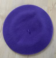 Elegantes Béret/Baskenmütze/Hut, lila, Wolle, Grösse 56