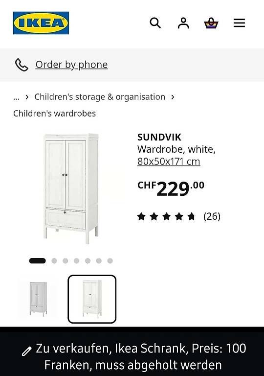 Ikea Schränke: Ikea Kinderschrank Sundvik – Gebraucht aus gächlingen von 68charger 1