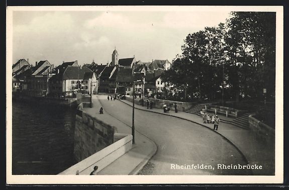 Ansichtskarten: AK Rheinfelden, Rheinbrücke, 1929 – Gebraucht aus Berlin von bartko-reher