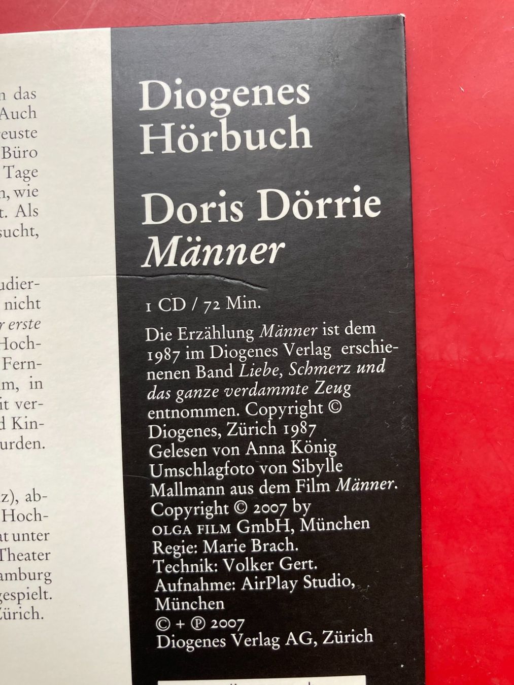 Audiolibri: HÖRBUCH   Männer   Doris Dörrie – Usato da Subingen venduto da Etageren 3