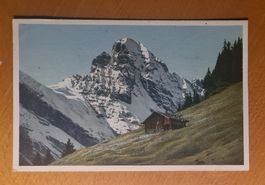 Alphütte bei Mürren mit Gspaltenhorn 1933
