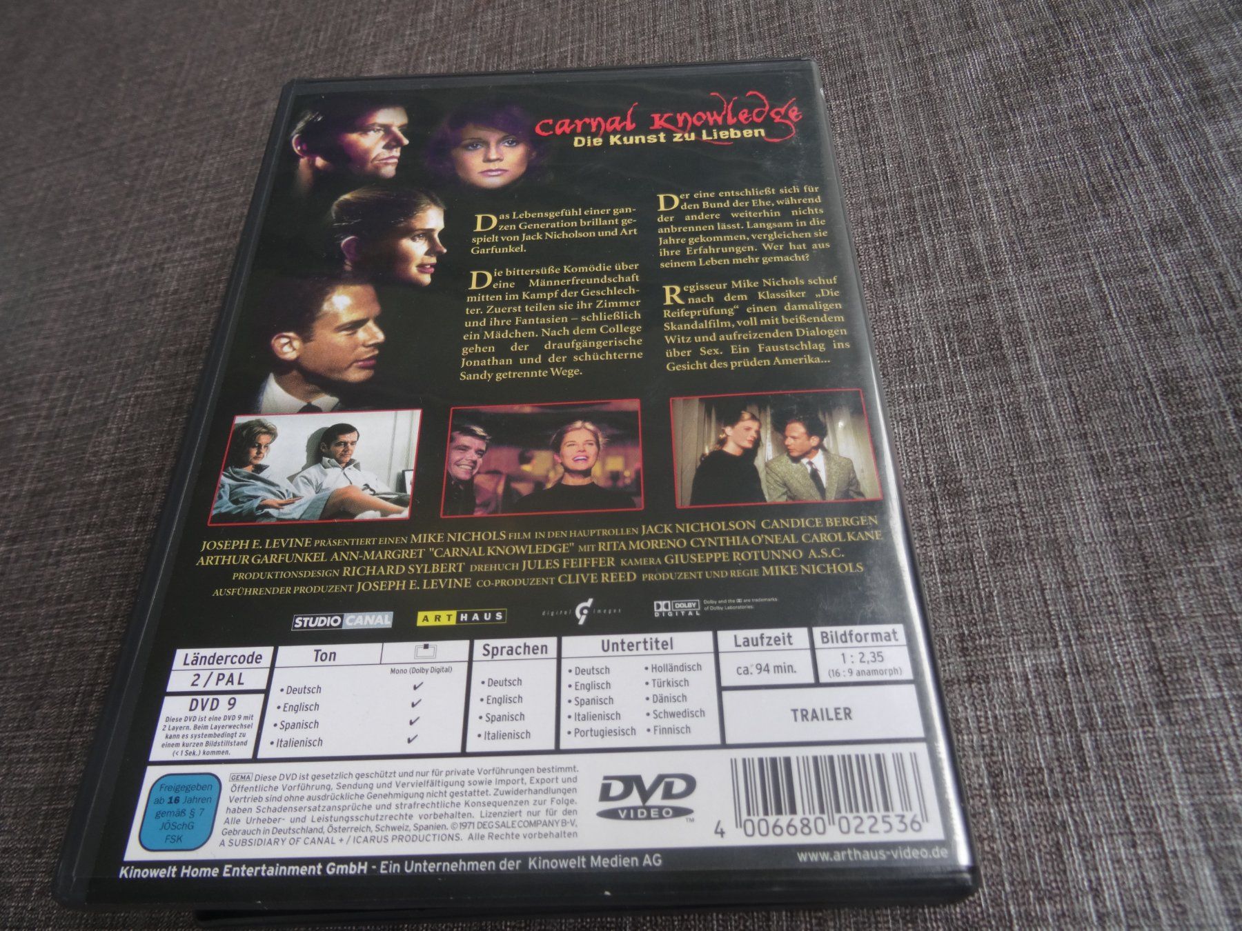 Tutti i DVDs: Carnal Knowledge — Die Kunst zu lieben DVD – Usato da Olten venduto da Disc-Verkauf 2