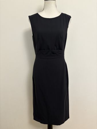 Elegantes René Lezard Etuikleid Gr. 34 Dunkelblau Kleid blau