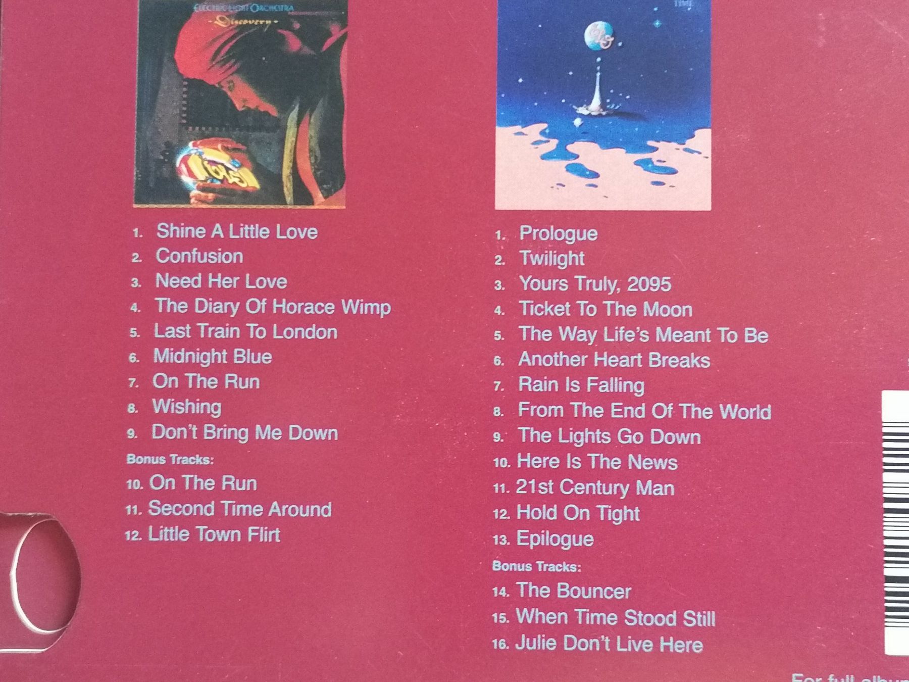 CD: ELECTRIC LIGHT ORCHESTRA - DISCOVERY & TIME / 2 CDs Box Sony – Usato da Ermenswil venduto da easyric 3