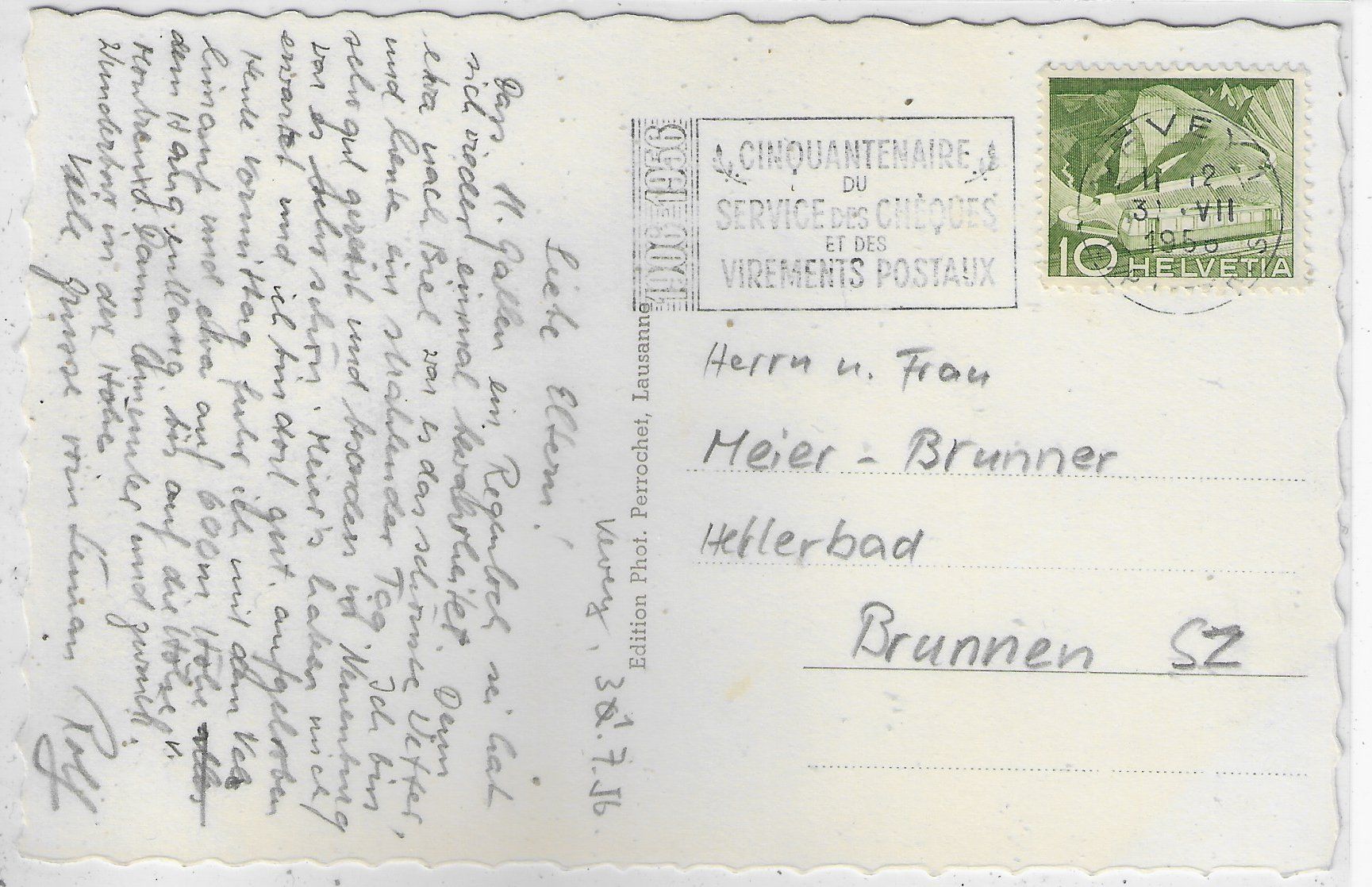 Cartoline postali: La Chiesaz - Vue generale – Usato da Ettingen venduto da Kartenplanet 1