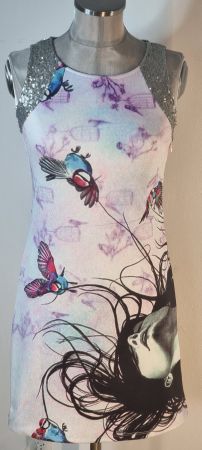 XS 32-34 CULITO OF SPAIN cooles Partykleid mini Pailletten