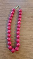 Collana con perle rosse smaltate