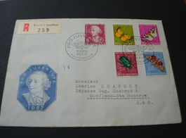 FDC Pro Juventute 1957, gelaufen