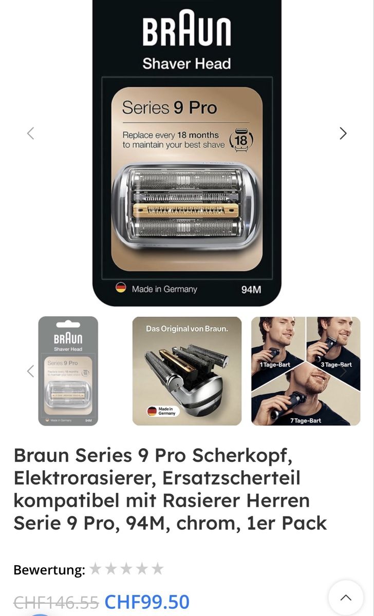 Braun Rasoi & Lamette da barba: Braun Series 9 Pro – Usato da Maienfeld venduto da tobeyl2020 6