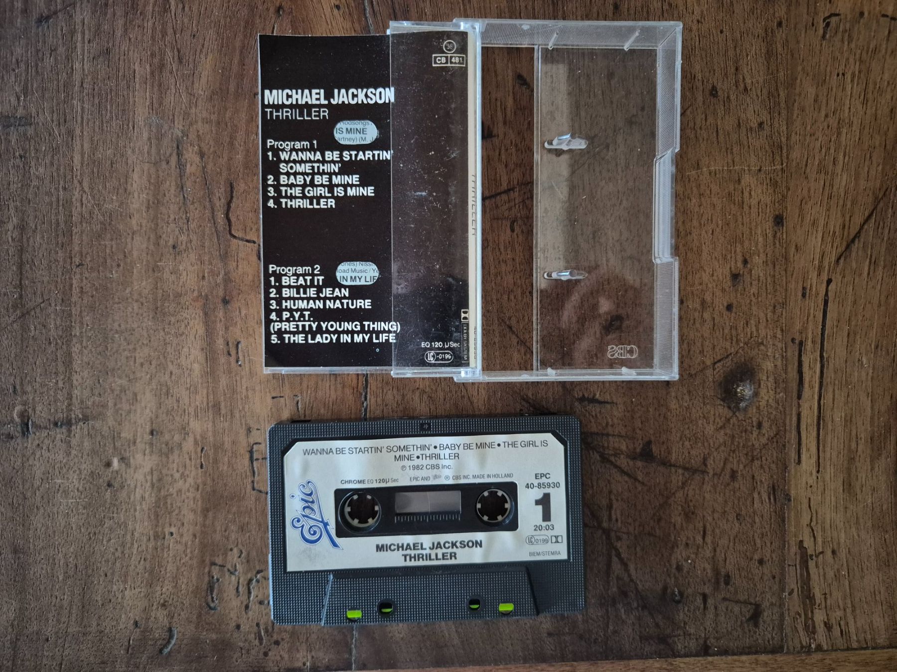 Kompaktkassetten: Michael Jackson Thriller cassette 1987 – Gebraucht aus Savièse von coeur88 3