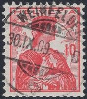 WEINFELDEN 30.IX.09 - Vollstempel auf Helvetia Brustbild