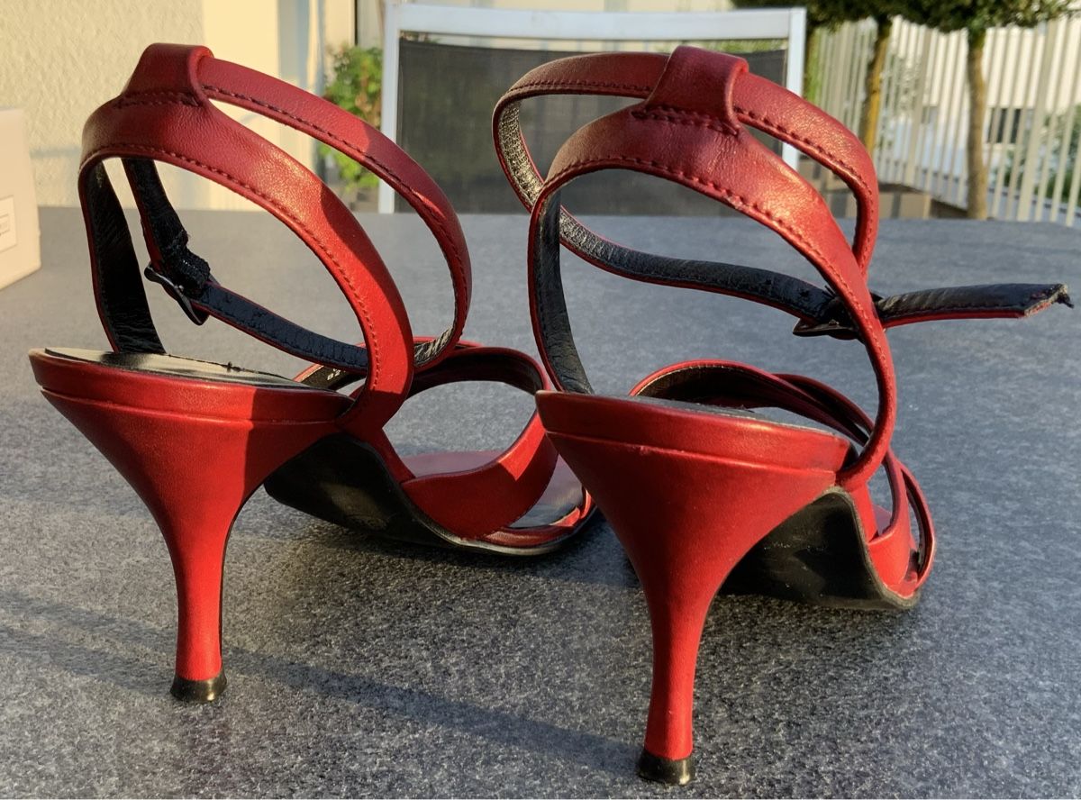 Scarpe da donna: Sandaletten Leder rot – Usato da Münsingen venduto da Innchen 3