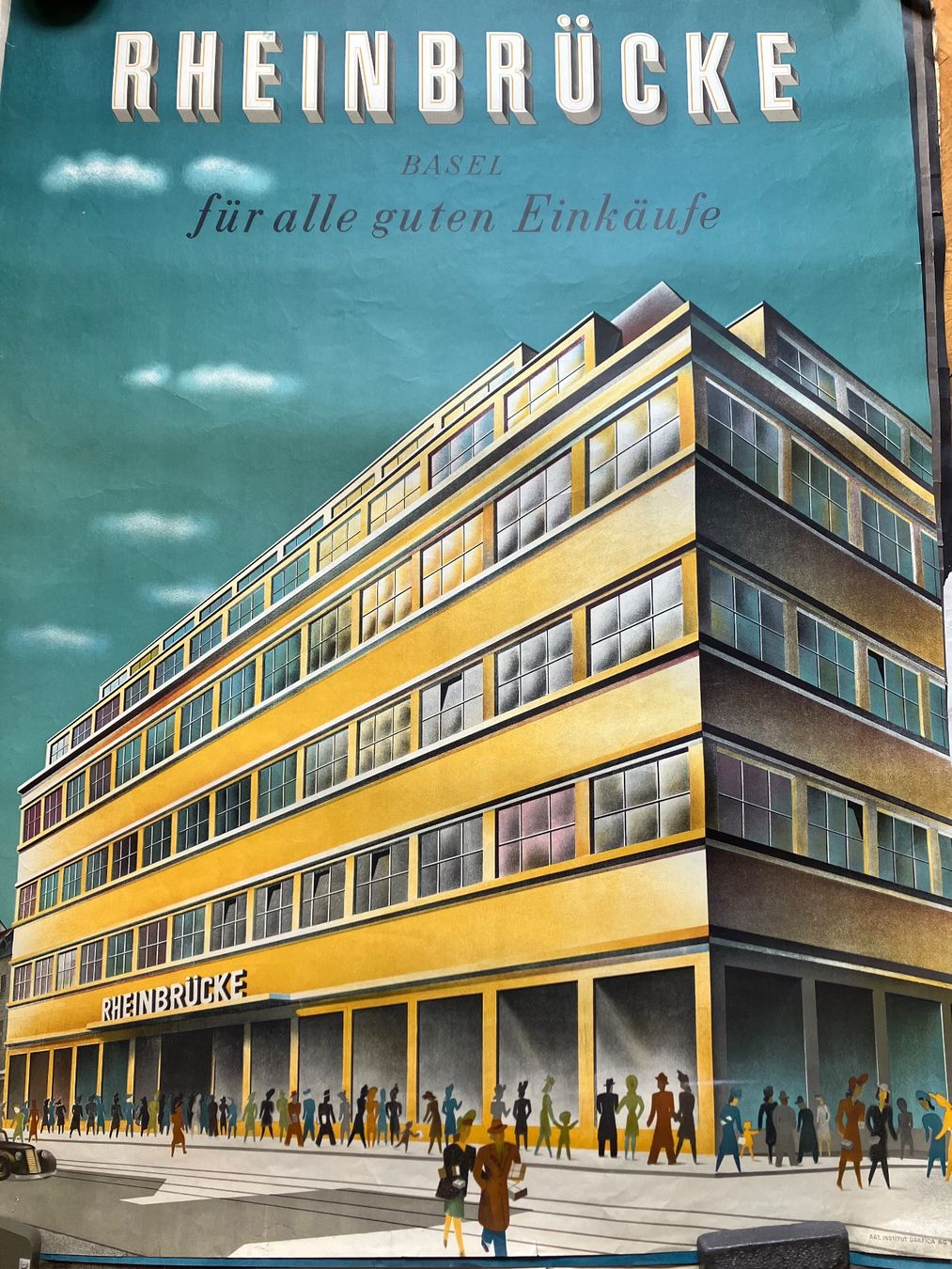 Foto & Immagini: Plakat Rheinbrücke Basel – Usato da Basel venduto da papageientulpe