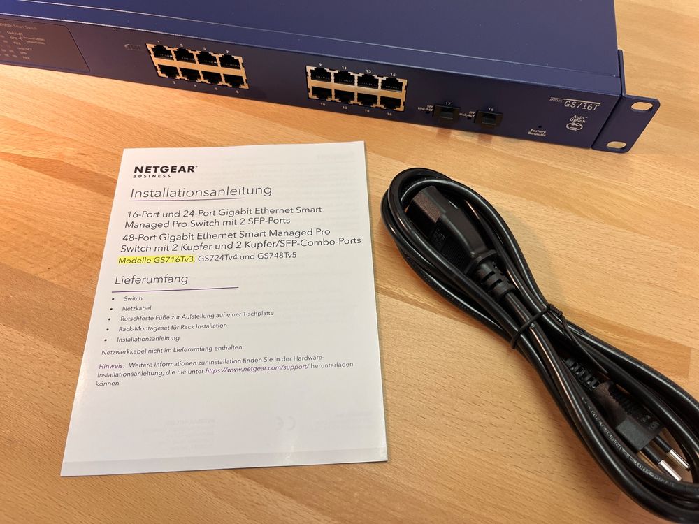 Netgear Switch ProSafe GS716T 16-Port gebraucht (Gebraucht) in ...