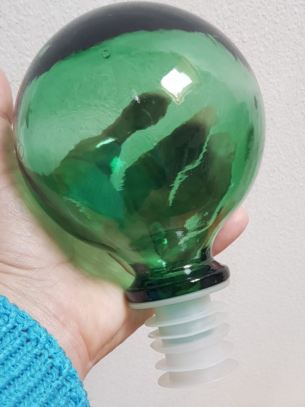 Caraffe: Vintage grüne Glaskaraffe-Dekanter – Usato da Lengnau BE venduto da Mango888 6