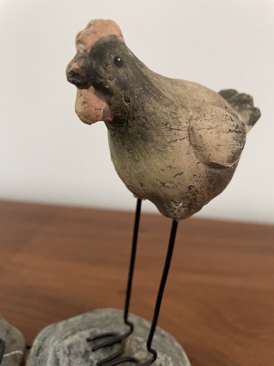 Figuren: Huhn und Hahn Steingut Figuren – Gebraucht aus Winterthur von u22 8