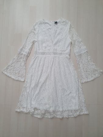 Helles Spitzenkleid Gr XS