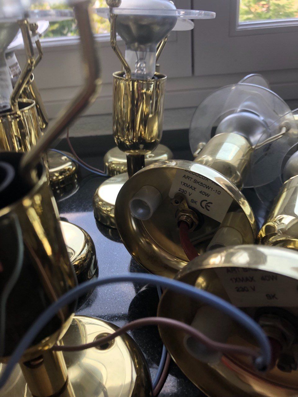 Lustres & lampes de plafonds: Messing Spotlampen, goldfarbig – D'occasion à Speicher par Ramtha1 4