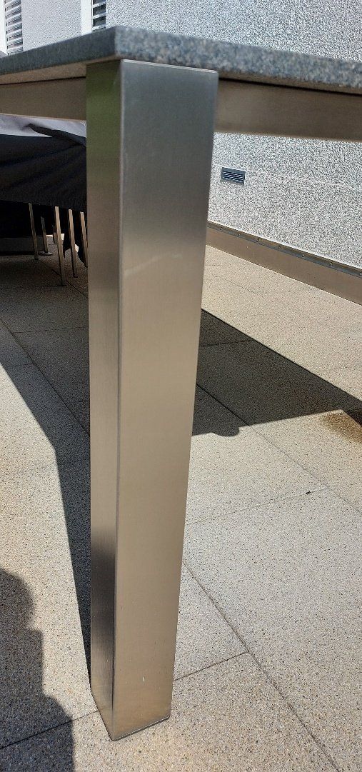 Hunn Tische: Gartentisch Aletsch Edelstahl Granit schwarz – Gebraucht aus Altendorf von Markus049 1