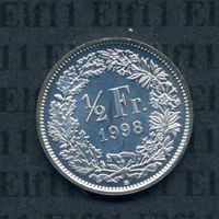 CHF___0.50 1998 stgl * nigelnagelneu! 50 Rappen