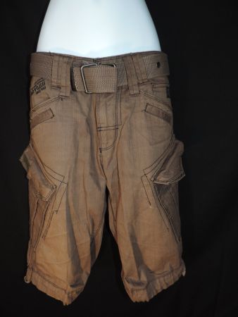 short cargo droit brun
