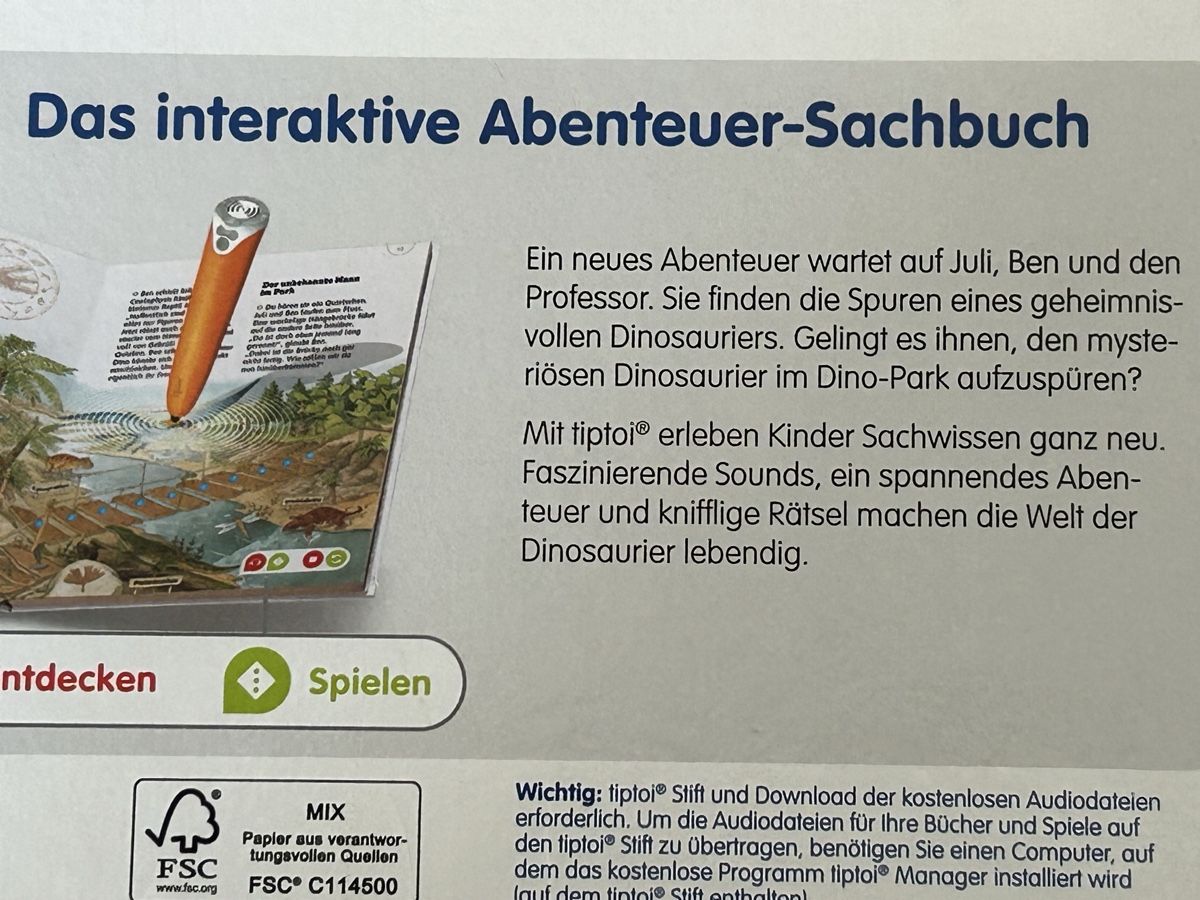 Libri: Tiptoi Buch - Expedition Wissen - Dinosaurier – Usato da Wolhusen venduto da eve_m6cg 4