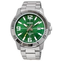 ⌚ Herrenuhr ®CASIO Edelstahl Grün 45mm Datum 5ATM NEU