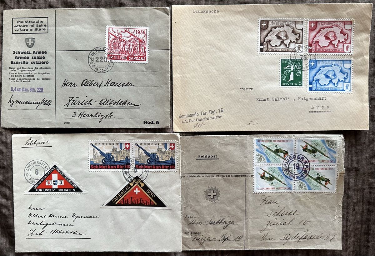 Tutti i francobolli: Feldpost Briefe mit Soldatenmarken  – Usato da Duebendorf venduto da Fczfanrobi