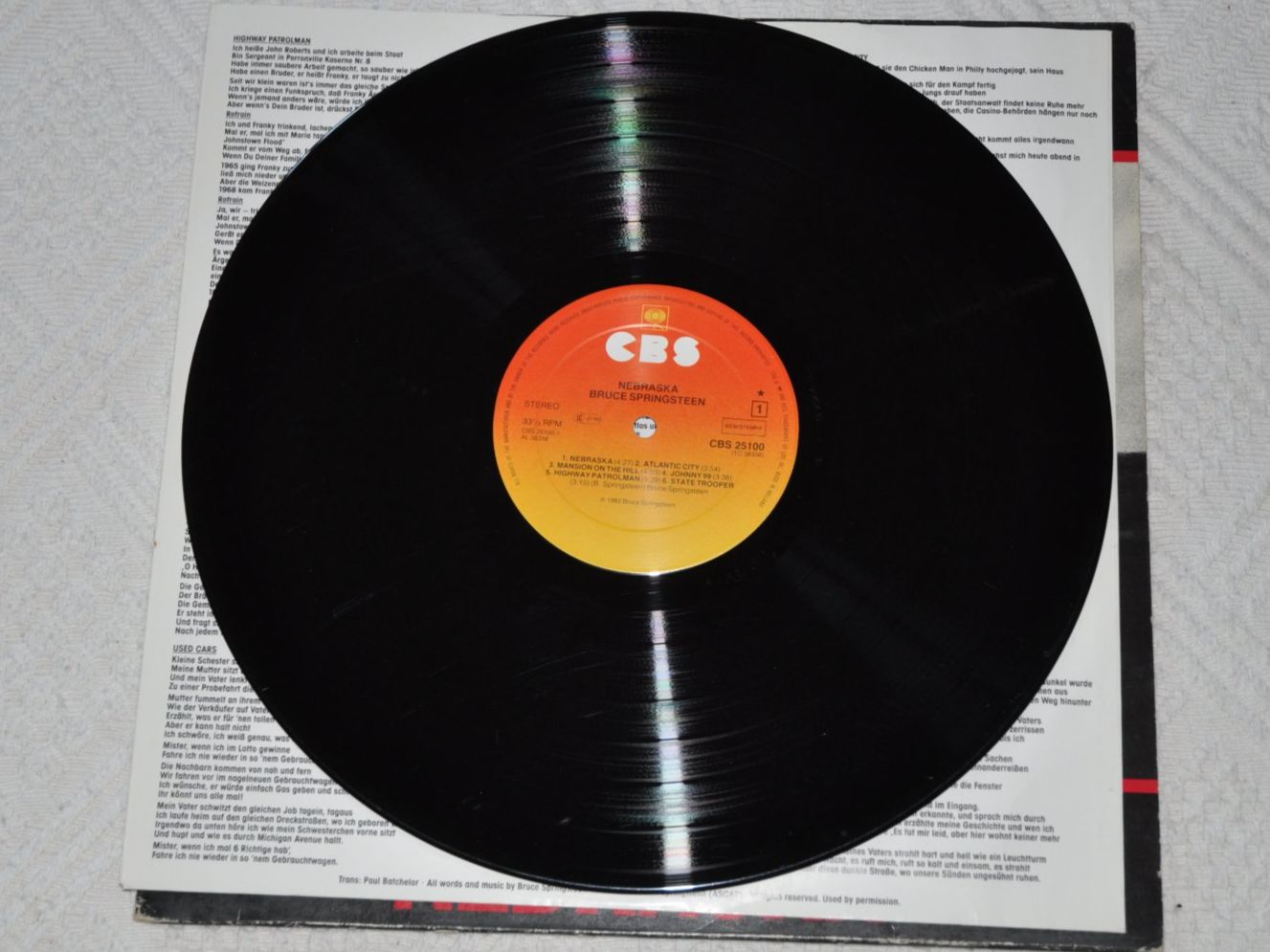 Schallplatten: LP Bruce Springsteen - Nebraska – Gebraucht aus Boll von Theodora15 5