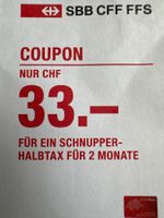 SBB Bon Schnupper Halbtax 2 Monate
