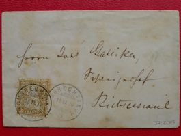 1879: Nr.37.2.03 von HOMBRECHTIKON, Kleinbriefchen +Inhalt