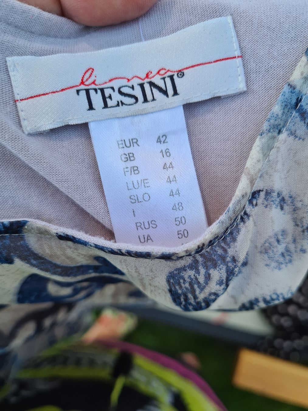 Camicette: Tesini Bluse Damen Grösse 42 gemustert leicht transparent gu – Usato da Dussnang venduto da Mak13 3