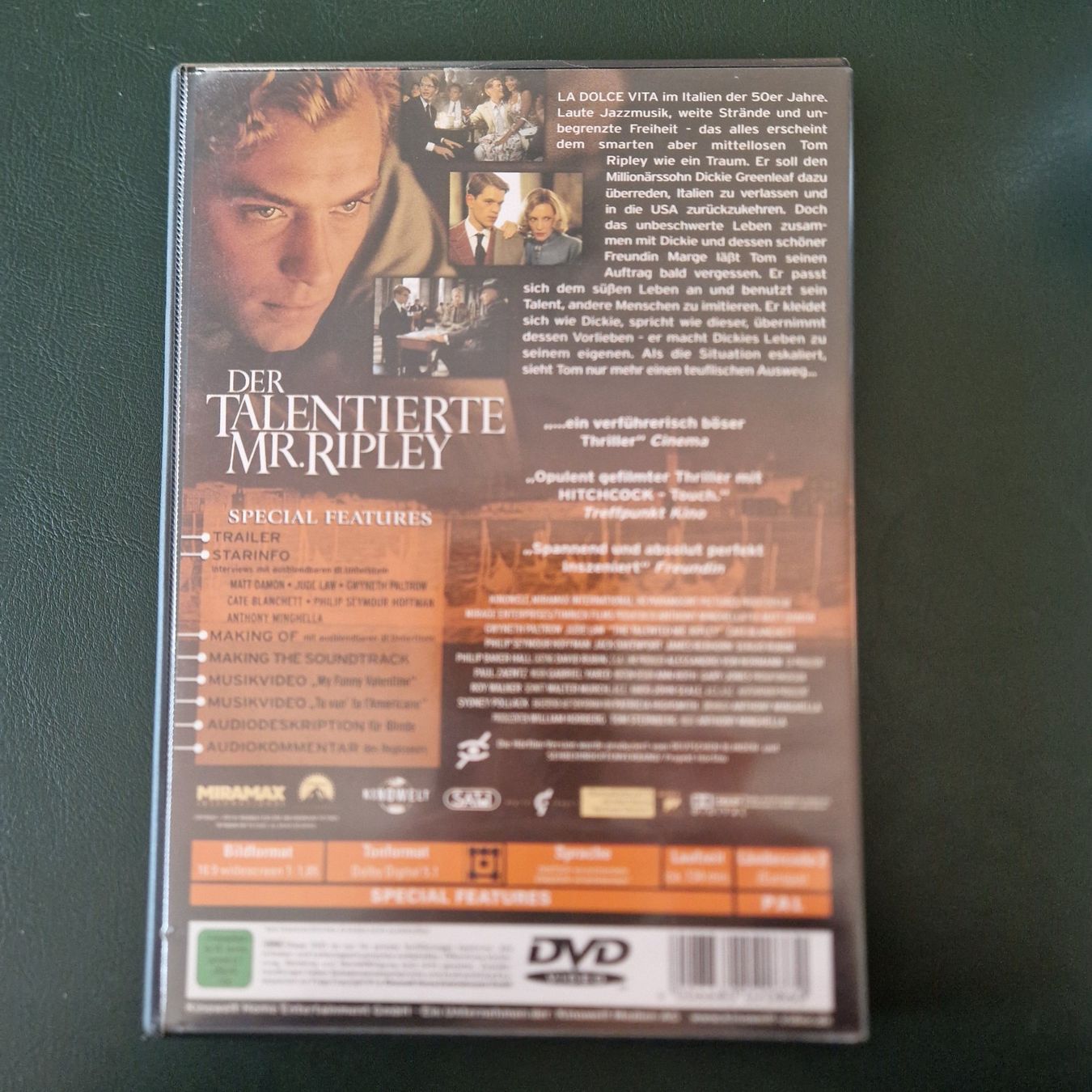 Tutti i DVDs: DVD, Der talentierte Mr. Ripley – Usato da Gränichen venduto da sunchi07 1
