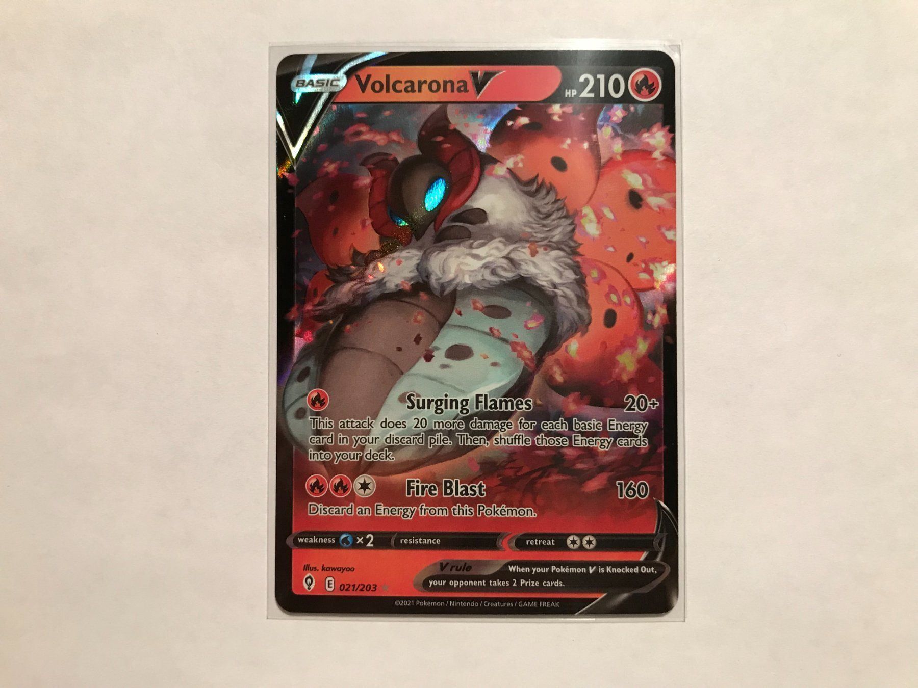 Pokémon Carte collezionabili: Volcarona V EN – Usato da Hagendorn venduto da Pokecollectorch