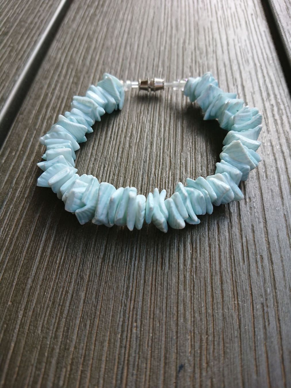 Armbänder & -reifen: Bracelet perles bleues coquillages NEUF – Neu (gemäss Beschreibung) aus Agiez von chouchanelle