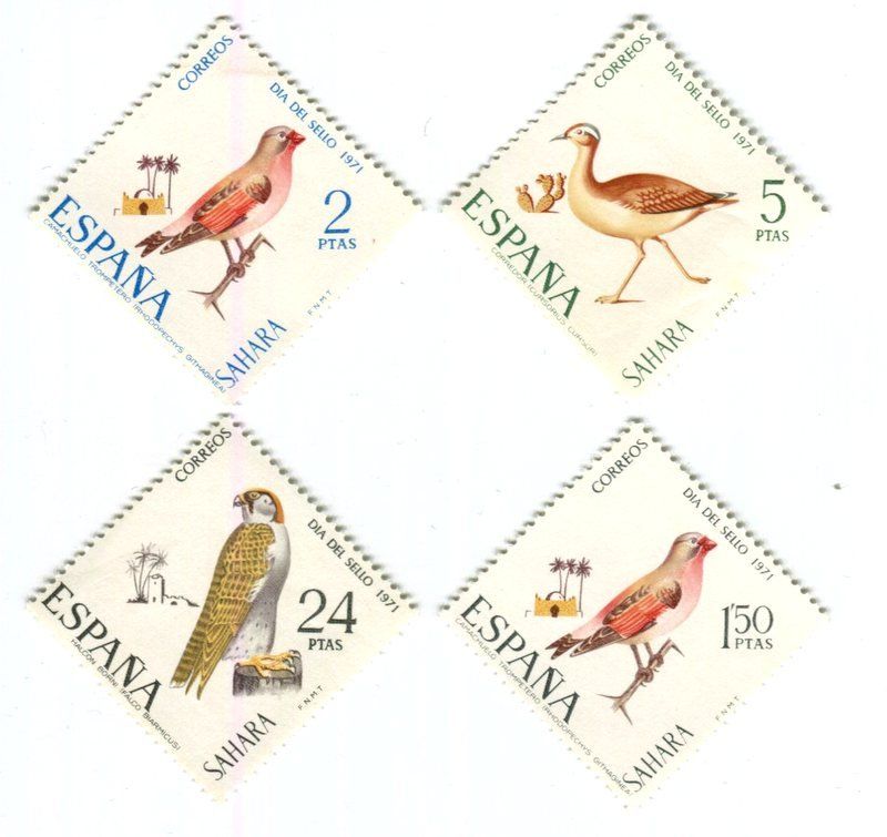 Alle Briefmarken: Briefmarken "Vögel". Spanisch-Sahara. – Neu und originalverpackt aus Basel von Butsch5