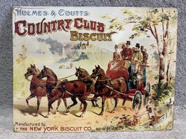 Country club bisquit Werbung Reklame pferd