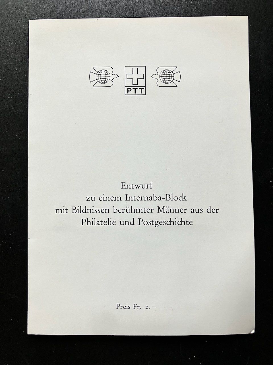 Tous les timbres: PTT Folder 1974 Entwurf Internabablock – D'occasion à Nesslau par zueri6