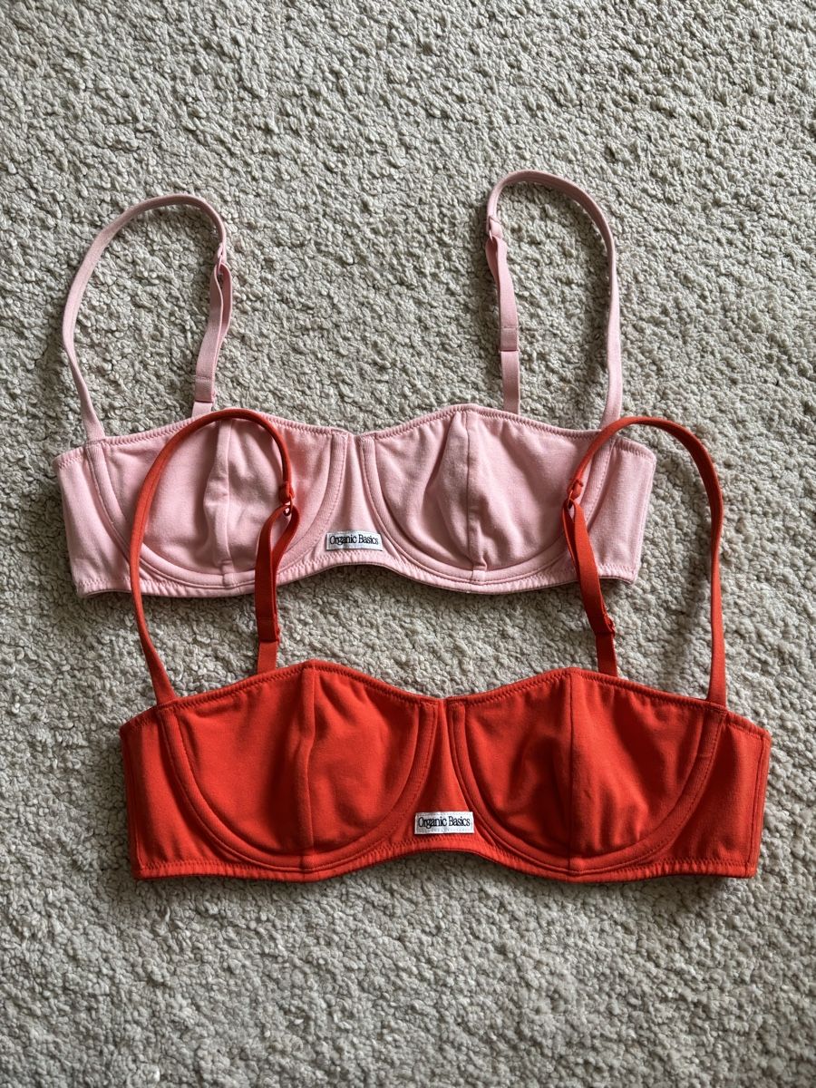 Altra biancheria intima: 2x Organic Basics BHs orange/pink – Usato da Basel venduto da Rose9917