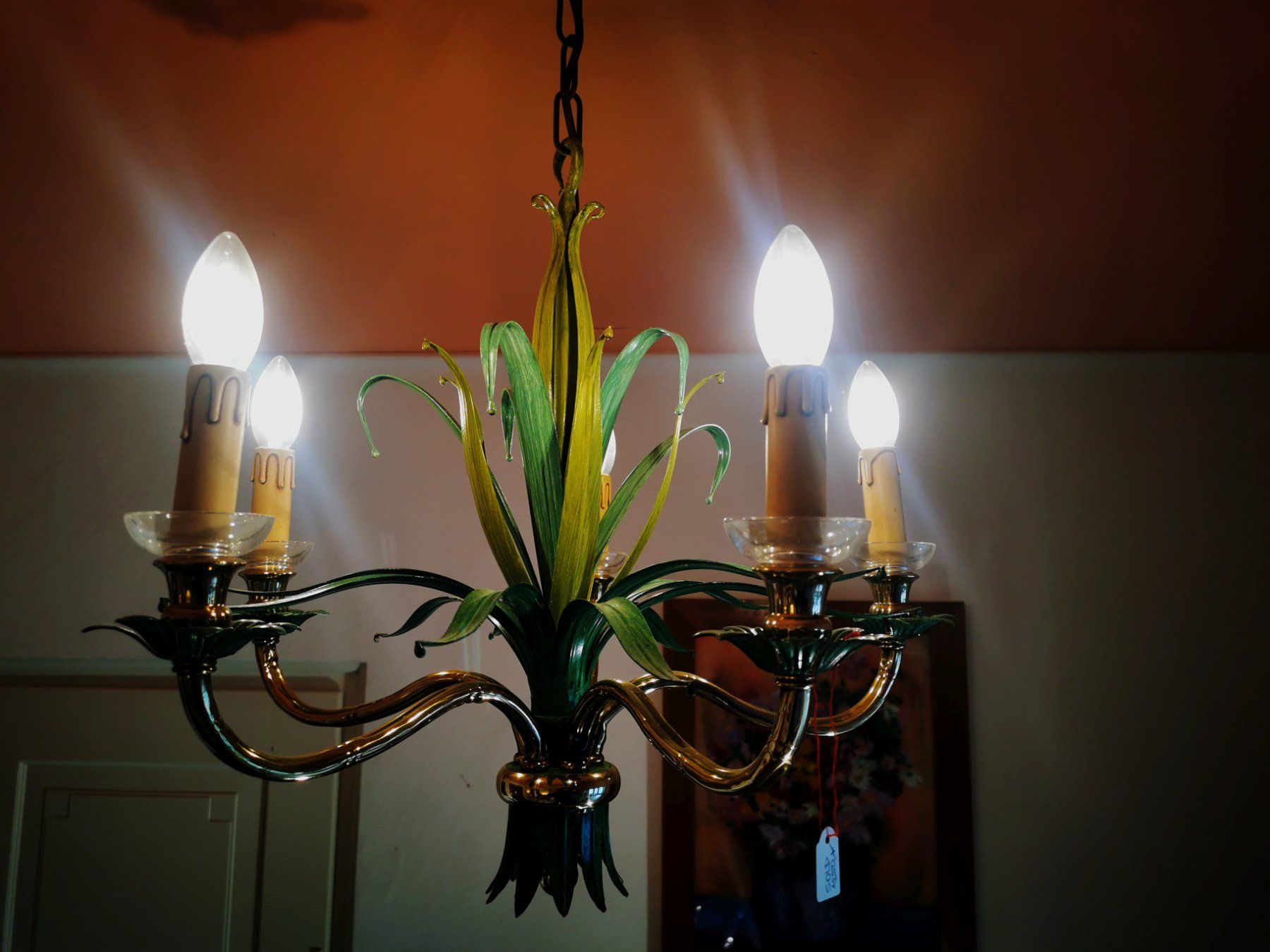 Lampadari & plafoniere: 5-armige florale Deckenlampe Lüster – Usato da Dübendorf venduto da aschiduebendorf 5