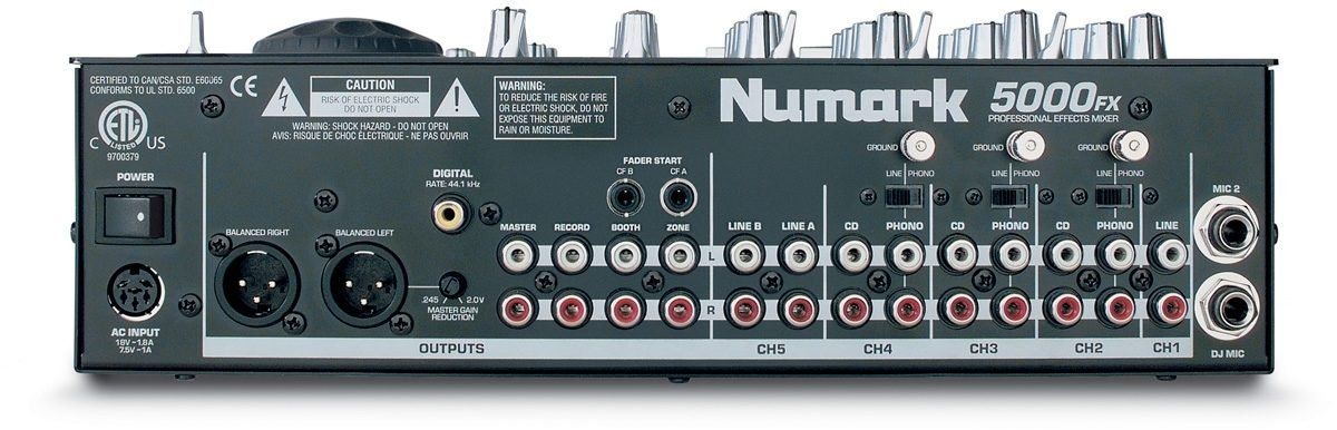 Numark Console di mixaggio: Numark 5000FX - 5 Channel Professional Effects SCRATCH Mixer – Usato da Winterthur venduto da my_username 1