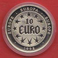 10 EURO Neusilber  Die ersten EURO-Prägungen mit Zertifikat