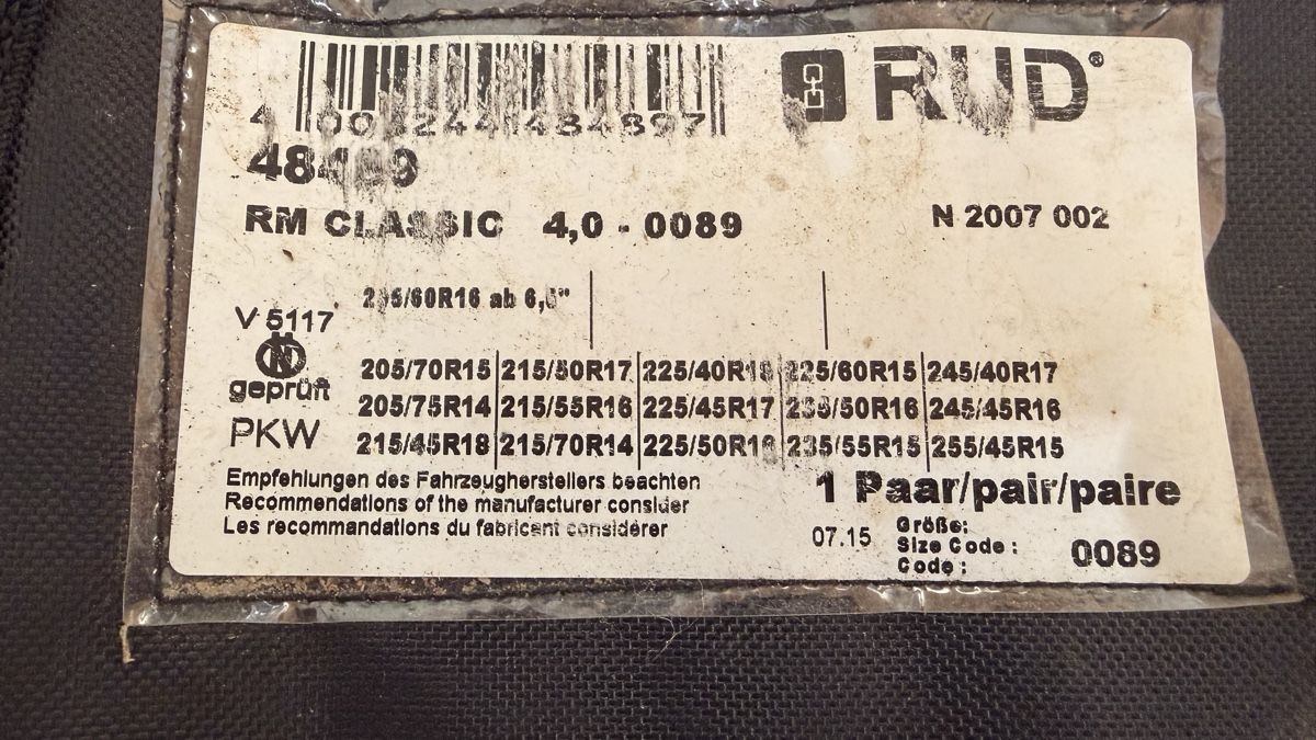 Rud Schneeketten: Schneeketten RUD CLASSIC  – Neu (gemäss Beschreibung) aus Radelfingen von roger302 1