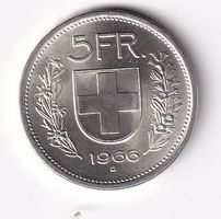 5 Franken 1966 fast unz