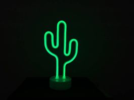 Neon LED Dekolicht Kaktus für Party oder Gaming-Zimmer