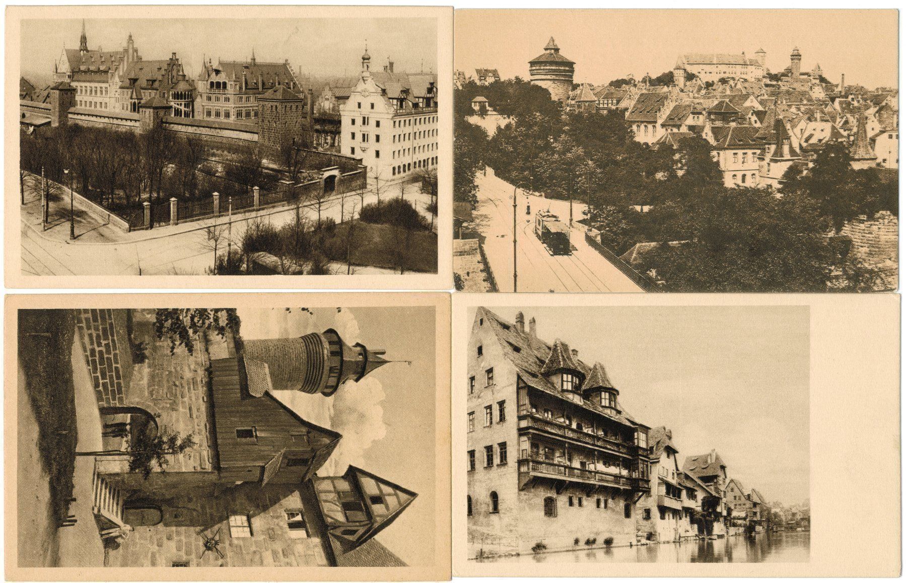 Cartoline postali: 4 AK Nürnberg vor dem Krieg – Usato da Zürich venduto da Tolima194